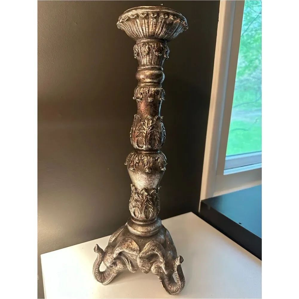 Vintage Decorative Multi Elephant Head Sculpture candle holder